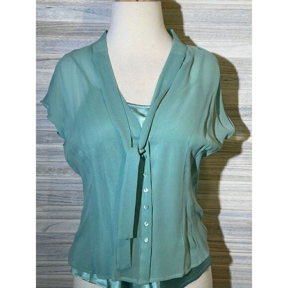 NWT Casual Corner Annex Silk Blouse and Cami - Picture 9 of 14